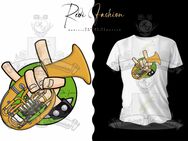 T-Shirt Bariton Tenorhorn Musiker Blasmusik Heavy Metal Horn - Sebnitz Zentrum
