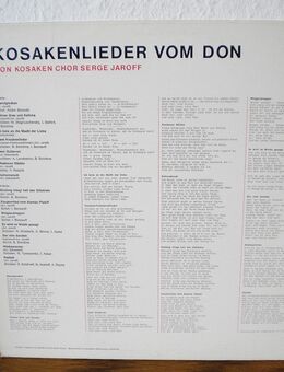 Don Kosaken Chor Serge Jaroff-Kosaken Lieder vom Don-Vinyl-LP,Polydor,1964 - Linnich