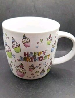 Heim - Happy Birthday Tasse Geburtstag Kaffeetasse Becher Kaffee-Becher 9x9cm - Essen