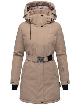 Navahoo Wintermantel Frostkuss 14 Warmer Damen Mantel mit abnehmbarer Kapuze und Taillengürtel