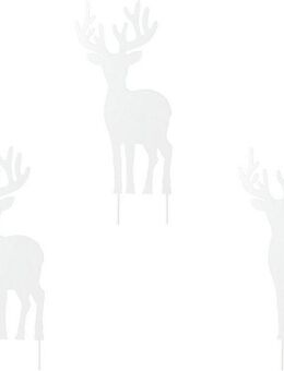 Creativ deco Weihnachtsfigur Weihnachtsdeko (3 St), Hirsch zum Stecken