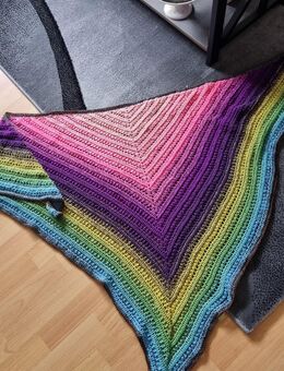 Tolles buntes gehäkeltes tuch - Waldkappel