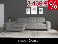 Ecksofa Grau 286x176cm Schlaffunktion Bettkasten Federkern Sitzt. - Köln