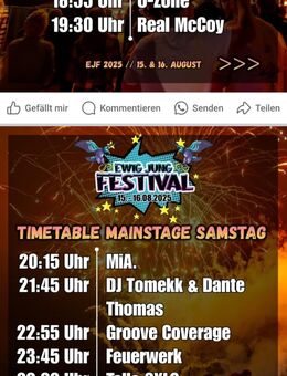 Ewig jung Festival karte Ticket Eintrittskarte - Dingelstädt Zentrum