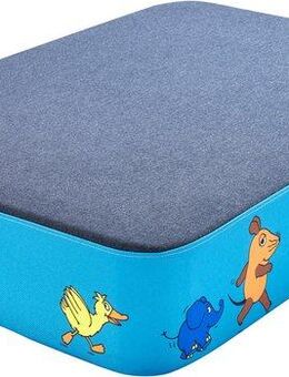 Hipp-Hopp - das Hüpfpolster Weichbodenmatte Hüpfpolster S blau, Die Maus, Wettrennen, Hüpfmatte, 97x70x17 cm, Made in Germany