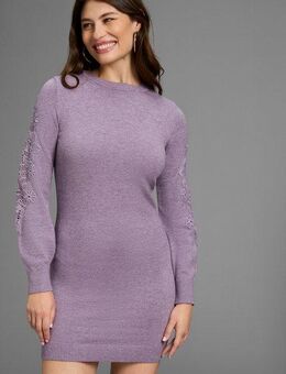 Laura Scott Strickkleid mit besonderem Spitzendetail