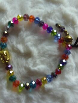 Buddha Tikra Armband Armkette "Buddhakopf" mit 33 Glasperlen bunt - Brüel
