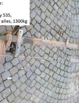 Peitz Wohnwagenachse gebr. ca 204cm 1300kg (vom Hobby 535) - Schotten Zentrum