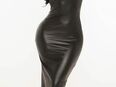 Enges Kleid aus PU Leder mit breiten Schulterriemen / Farbe schwarz / Größen Petite S - Petite M - Petite L und 2XL + 3XL / NEU in 45768