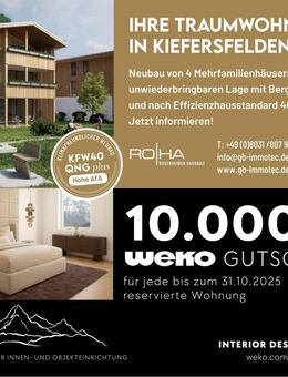 Exklusive 4-Zimmer-DG Neubauwohnung mit atemberaubendem Bergblick! - Kiefersfelden