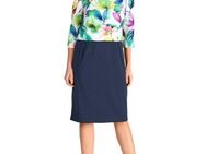 HERMANN LANGE Collection Cocktailkleid mit Blumenprint unifarbenem Rock