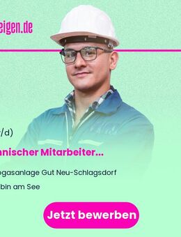 Technischer Mitarbeiter (m/w/d) - Dobin (See)