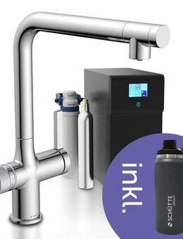 Schütte Küchenarmatur "AQUADUCT" Sprudelwasser-Spültischarmatur mit Kühlsystem, Filter, Filterkopf und handelsüblicher CO2-Kartusche
