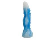 Oceanic Guardian Dildo – Die Wellen der Ekstase, 22 cm, geschwungenes Design, blaue Muster - Essen