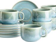 MÄSER Tasse Kaffeetassen-Set Cordelia, aus Steinzeug, Steinzeug, 12er Set, bestehend aus 6 Tassen und 6 Untertassen