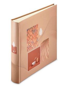 Hama Fotoalbum Fotoalbum Jumbo Bildformat 30x30 cm, 100 weiße Seiten, Terracotta, Zum Selber Einkleben, Selbstgestalten, elegantes Design