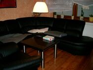 Ledercouch schwarz Couch Sessel Echtleder - Kandel