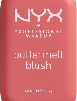 NYX Rouge Makeup Buttermelt Blush, Cremige, leichte Textur, variable Deckkraft, pflegende Formel.
