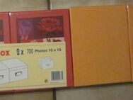 2x Aufbewahrungsboxen/Photoboxen, KLS, gelb + rot, für je 2x 700 Photos, 10x15cm, neu, ovp. - München