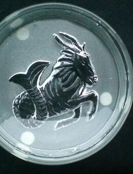 Sternzeichen/Tierkreiszeichen Steinbock: Glas Untersetzer Briefbeschwerer Paperweight  4,- - Flensburg