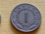 Münze Münzen Umlaufmünze Jugoslawien 1 Dinar 1974 - Alzey