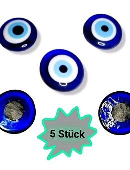 5 Stück Magnetische Glas Dekoration Nazar Boncuk Rund mit Magnet Auge Deko Blau 8,90 €* - Villingen-Schwenningen