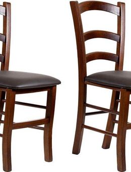 Home affaire Esszimmerstuhl Super Paesana (Set, 2 St), Buche Massivholz mit Kunstlederbezug