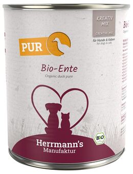 Sparpaket Herrmann's Reinfleisch / Bio-Reinfleisch 12 x 800 g - Bio-Ente