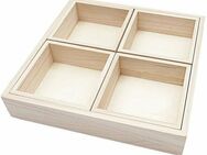 Rico Design Setzkasten Schau-/ Sortierkasten Kiste Holz unbehandelt 5-teilig NEU - Köln