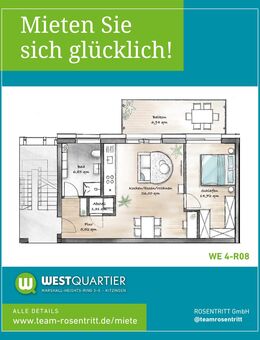 ZUR MIETE - 2-Zimmer-Wohnung mit Balkon in 97318 Kitzingen (WE 4-R08) - Kitzingen