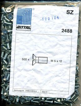 Senkkopfschrauben M5x12 Rittal SZ 2488 für Gewinde 500 Stck. !NEU & OVP! - Ochsenfurt