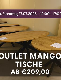 Verkaufsoffener Sonntag, 27 Juli - OUTLET-TISCHE AB €209,00 - Südlohn