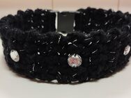 Glitzer - Hundehalsband/Halsband schwarz mit Glitzerstrasssteine 60 cm - Kerken