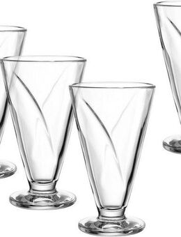 LEONARDO Eisschale CONO, Eisbecher aus Glas, 360 ml, 4er-Set, Glas, (Set, 4-tlg), spülmaschinengeeignet