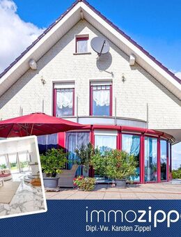 Traumhaus mit Fernblick nahe Schwedt/O.: Bj.2000, 4 Zi., 2 Marmor-Bäder, Küche, Kamin, Party-Keller! - Schwedt (Oder)