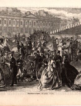 Alte Grafik ; Regent Street in London . Grafik von Jackson , England , Viktorianische Zeit , Blattgröße 29cm x 21cm , M400 - Görlitz