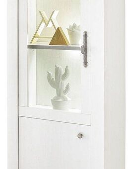 Home affaire Vitrine RAVENNA im romantischen Landhausstil, Griff aus Metall, Höhe 146 cm