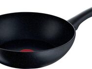 Tefal Wok Black Stone, Aluminium (1-tlg), Aluminium, Mineralia Antihaft, Thermo-Signal, alle Herdarten,Induktion