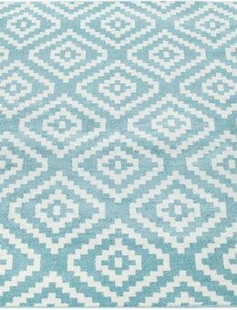 Paco Home Läufer Stella 400, rechteckig, Höhe: 16 mm, Teppich-Läufer, Kurzflor, Pastell Farben, Rauten Design