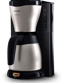 Philips Filterkaffeemaschine Gaia HD7546/20 Viva Collection, 1,2l Kaffeekanne, Papierfilter 1x4, mit Thermokanne, Tropfstopp und Abschaltfunktion, silber