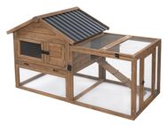 TIAKI Kaninchenstall - Stall mit integriertem Freilauf: L 159,5 x B 80,4 x H 91,4 cm