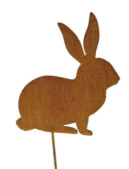 sitzender Hase einfach Edelrost - Kraftisried