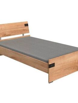 Wimex Bett Liverpool, 3 Breiten zur Auswahl, Made in Germany, mit rustikalen Metallbeschlägen im coolen Loft Style