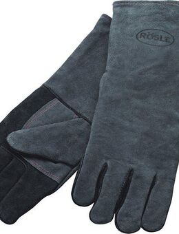 RÖSLE Grillhandschuhe VIDERO, 25031, Lederhandschuhe zum Schutz vor Verbrennungen, Universalgröße 24/XL