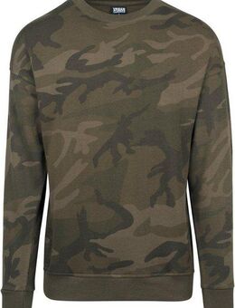 URBAN CLASSICS Rundhalspullover Urban Classics Herren Camo Crewneck (1-tlg)