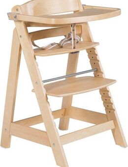 roba® Hochstuhl Treppenhochstuhl Sit Up Click & Fun, natur, aus Holz