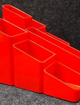 Vintage Stifte/ Utensilienhalter aus den 80er Jahren - in - coolem Rot - Niederfischbach
