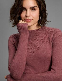 Laura Scott Strickkleid mit edlem Lochstrick-Muster