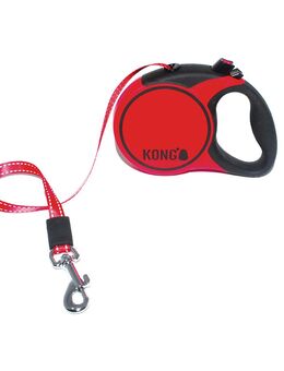 KONG Terrain Einziehbare Leine Rot - Größe S: bis 20 kg, Gurt-Länge ca. 5 m