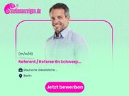 Referent / Referentin (m/w/d) Schwerpunkt Krankenhausvergütungssystem Vollzeit / Teilzeit - Berlin